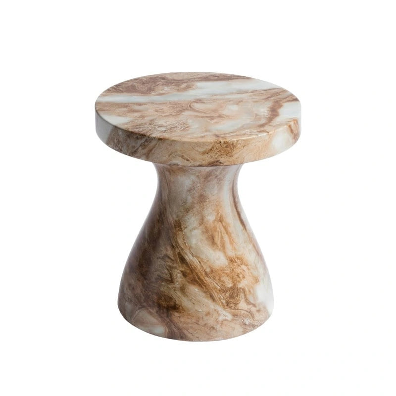Stylish Indoor and Outdoor Faux Marble End Table