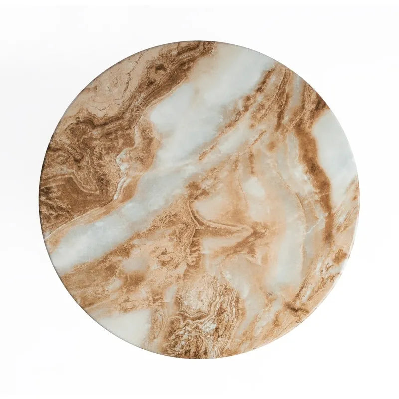 Stylish Indoor and Outdoor Faux Marble End Table