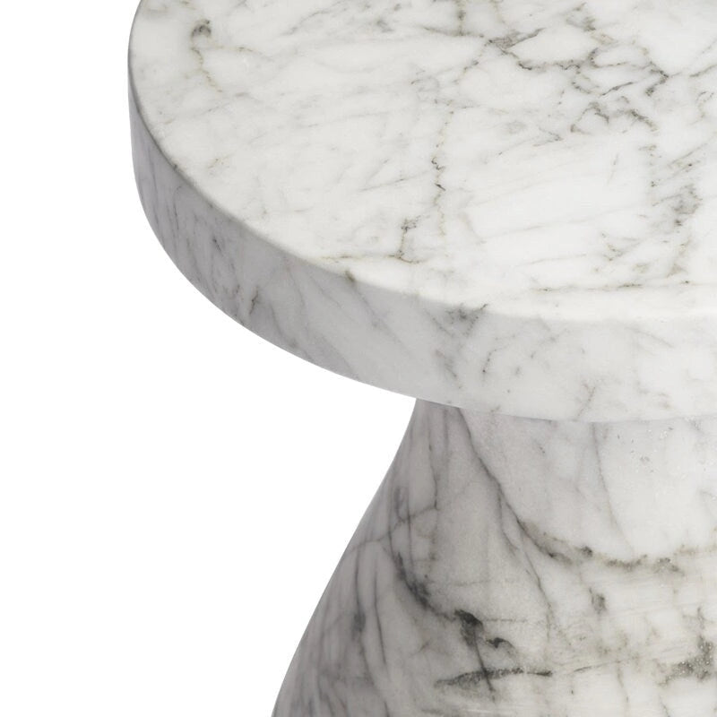 Stylish Indoor and Outdoor Faux Marble End Table