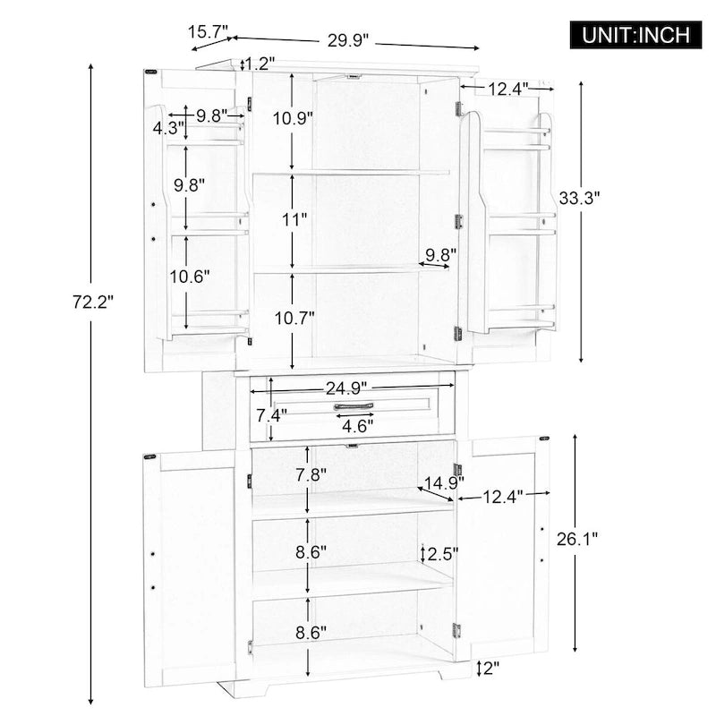 Bathroom Storage Cabinet with Adjustable Shelf